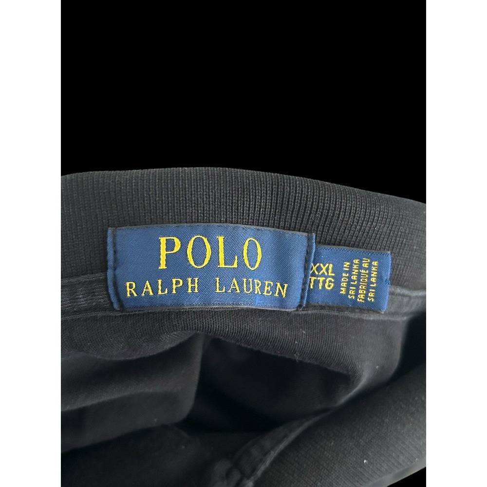 Polo Ralph Lauren Mens Polo Shirt Solid Black White Pony 2XL XXL - Picture 6 of 6